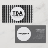 Cirkel - Aztec Pattern - Black on White (Gold) Visitekaartje (Voorkant / Achterkant)