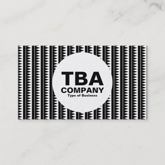Cirkel - Aztec Pattern - Black on White (Platinum) Visitekaartje (Voorkant)