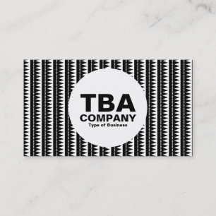 Cirkel - Aztec Pattern - Zwart op wit Visitekaartje