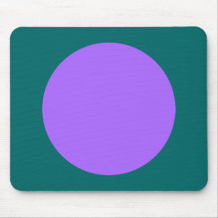 Cirkel - Blauw Paars op Moss Green Muismat