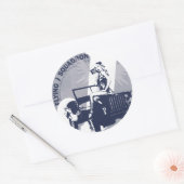 CIRKEL BLAUW RONDE STICKER (Envelop)