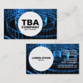 Cirkel - Blauwe Spirral Visitekaartje (Voorkant / Achterkant)