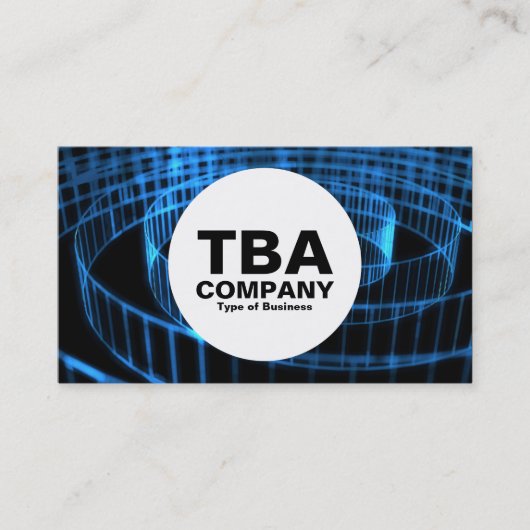 Cirkel - Blauwe Spirral Visitekaartje (Voorkant)