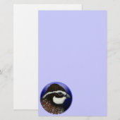 Cirkel Bobwhite Quail Head Briefpapier (Voorkant / Achterkant)