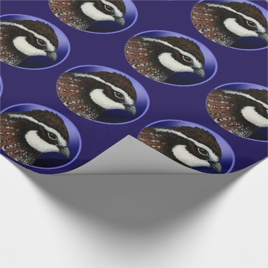 Cirkel Bobwhite Quail Head Cadeaupapier (Hoek)