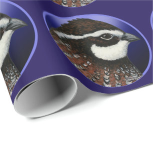 Cirkel Bobwhite Quail Head Cadeaupapier