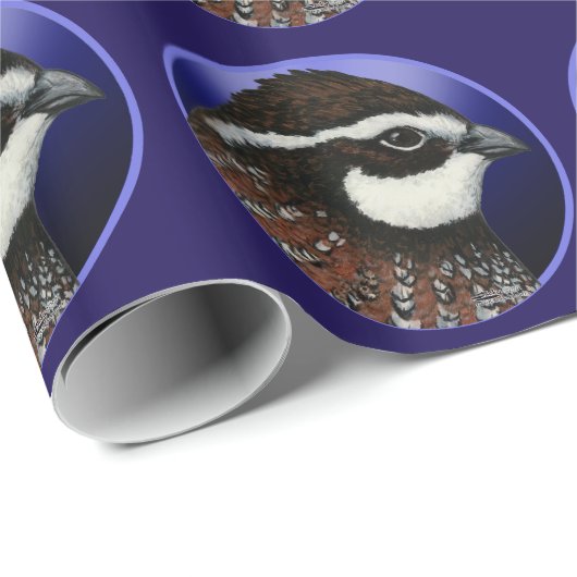 Cirkel Bobwhite Quail Head Cadeaupapier (Rol Hoek)