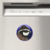 Cirkel Bobwhite Quail Head Magneet (Insitu (Vaatwasser))