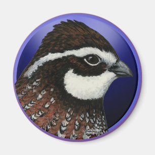 Cirkel Bobwhite Quail Head Magneet
