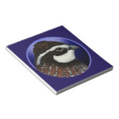 Cirkel Bobwhite Quail Head Notitieblok (Schuin)