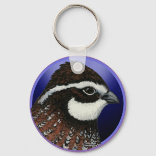 Cirkel Bobwhite Quail Head Sleutelhanger