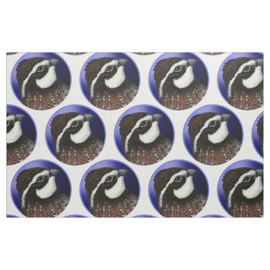 Cirkel Bobwhite Quail Head Stof (Fat Quarter)
