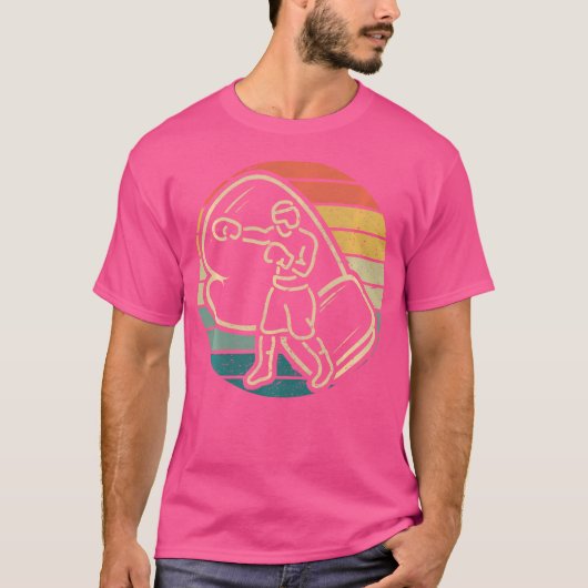 cirkel bokshandschoen boksen boxer t-shirt (Voorkant)