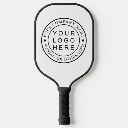 Cirkel Business Company Logo, zwart en wit  Pickleball Paddle (Voorkant)