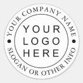 Cirkel Business Logo Custom Ronde Sticker (Voorkant)