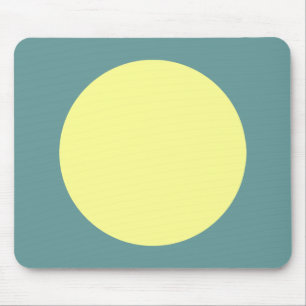 Cirkel - Chalk Yellow en Ocean Green Muismat