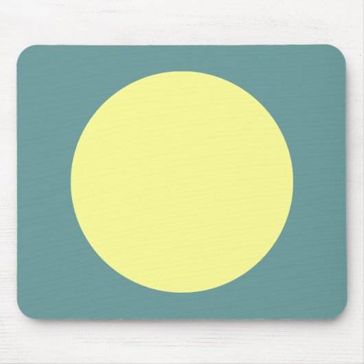 Cirkel - Chalk Yellow en Ocean Green Muismat (Voorkant)