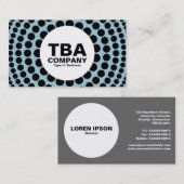 Cirkel - Concentric Spots - Bleek blauw 9dc6d8 Visitekaartje (Voorkant / Achterkant)