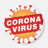 Cirkel Covid19 Magnet CoronaVirus-tekststructuur (Voorkant)