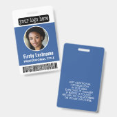 Cirkel de Code van de Bar van de Werknemer van de  Badge (Voor- en achterkant)