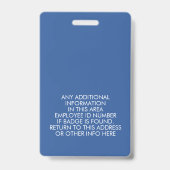 Cirkel de Code van de Bar van de Werknemer van de  Badge (Achterkant)