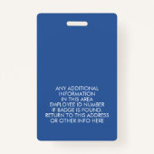 Cirkel de Code van de Bar van de Werknemer van de  Badge (Achterkant)