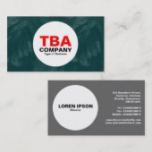 Cirkel - Dk Green Brushy Texture Visitekaartje (Voorkant / Achterkant)