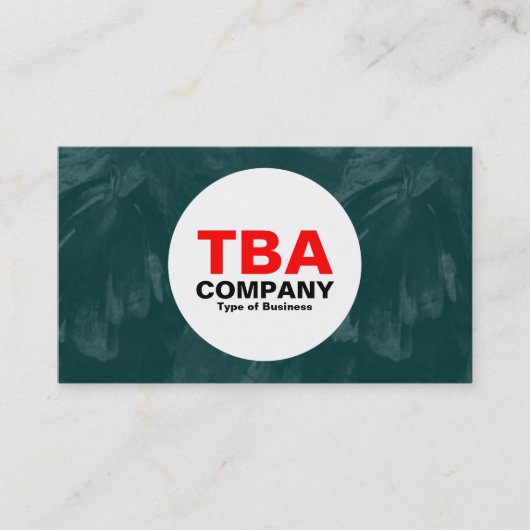 Cirkel - Dk Green Brushy Texture Visitekaartje (Voorkant)