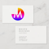 Cirkel / Drie kwart (kleurrijk) Visitekaartje (Voorkant / Achterkant)