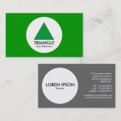 Cirkel - driehoek - groen gras visitekaartje (Voorkant / Achterkant)