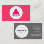 Cirkel - driehoek - Neon Red Visitekaartje (Voorkant / Achterkant)