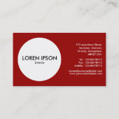 Cirkel - driehoek - Ruby Red Visitekaartje (Achterkant)