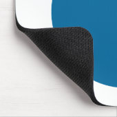 Cirkel - Dringend blauw met wit Muismat (Hoek)