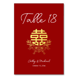 Cirkel dubbel geluk bloem chinese bruiloft kaart