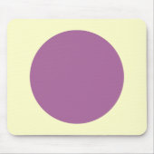 Cirkel - Dusty Plum op Bleek geel Muismat (Voorkant)