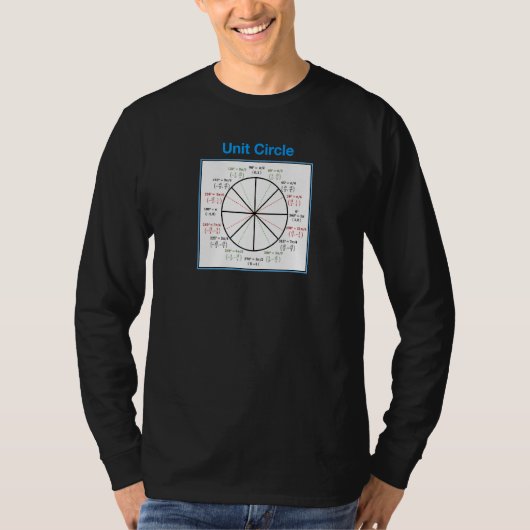 Cirkel educatieve Wiskunde (V2) T-shirt (Voorkant)