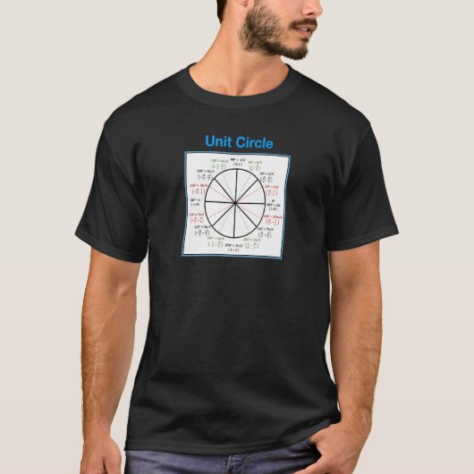 Cirkel educatieve Wiskunde (V2) T-shirt (Voorkant)