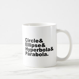 Cirkel Ellips Hyperbool Parabool   Kegelsneden Koffiemok