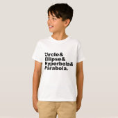 Cirkel Ellips Hyperbool Parabool | Kegelsneden T-shirt (Voorkant volledig)