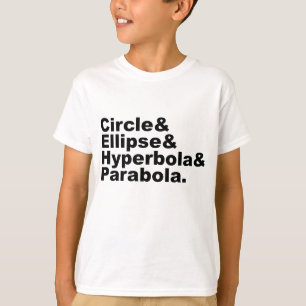 Cirkel Ellips Hyperbool Parabool   Kegelsneden T-shirt