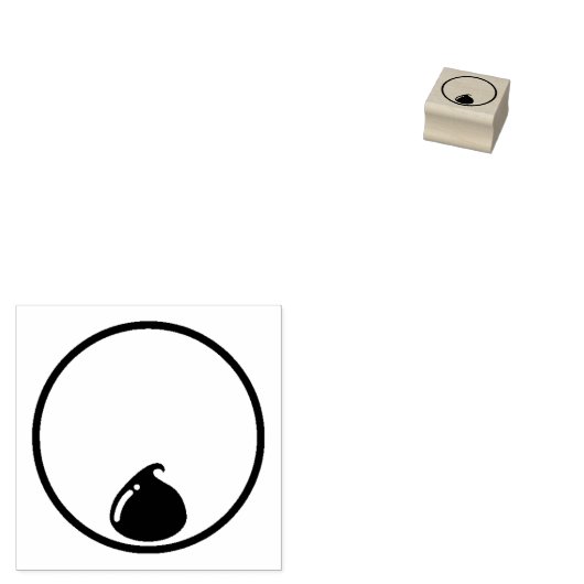 Cirkel- en chocolaatchippen rubberstempel (Gestempeld)