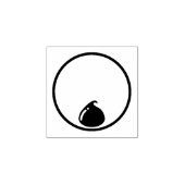 Cirkel- en chocolaatchippen rubberstempel (Afrduk)