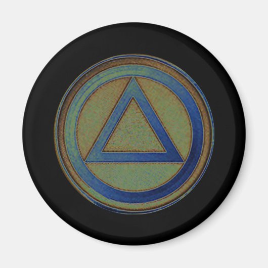 Cirkel en Driehoek Herstel Soberheidsmagneet Magneet (Voorkant)