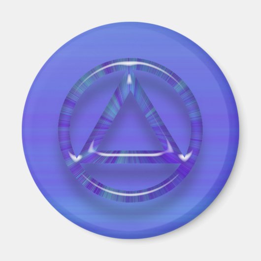 Cirkel en Driehoek Herstel Soberheidsmagneet Magneet (Voorkant)