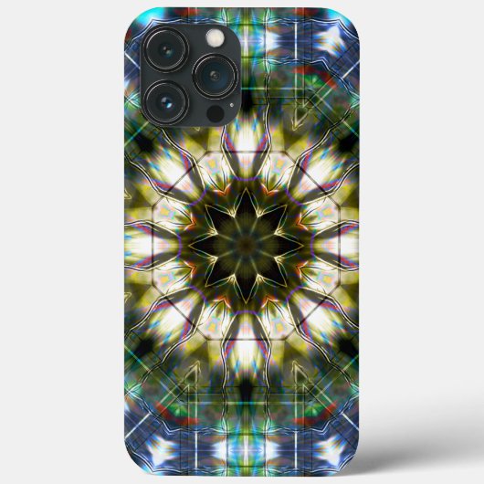 Cirkel- en sterkaleidoscoop in acrylstijl Case-Mate iPhone case (Achterkant)