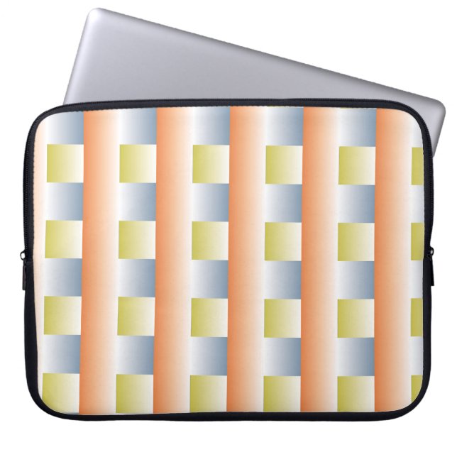 Cirkel fantasy gradiënt herhaalt patroonontwerper laptop sleeve (Voorkant)