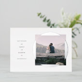 Cirkel frame Save the Date kaart (Staand Voorkant)