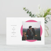 Cirkel frame Save the Date kaart (Staand voorkant)