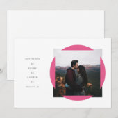 Cirkel frame Save the Date kaart (Voorkant / Achterkant)