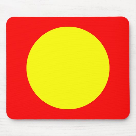 Cirkel - Geel en Rood Muismat (Voorkant)